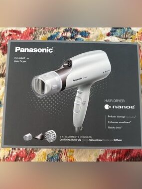 Panasonic Nanoe Hair Dryer in White and Silver very new
